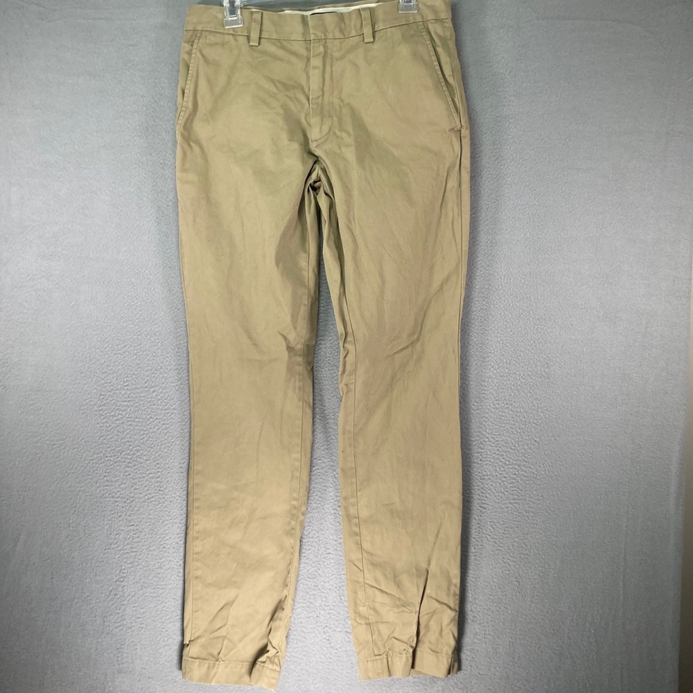 Banana‎ Republic Aiden Chino Pants Mens 32x34 Khaki Straight Fit Cotton